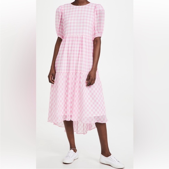 English Factory Dresses & Skirts - English Factory Pink Gingham Midi Dress